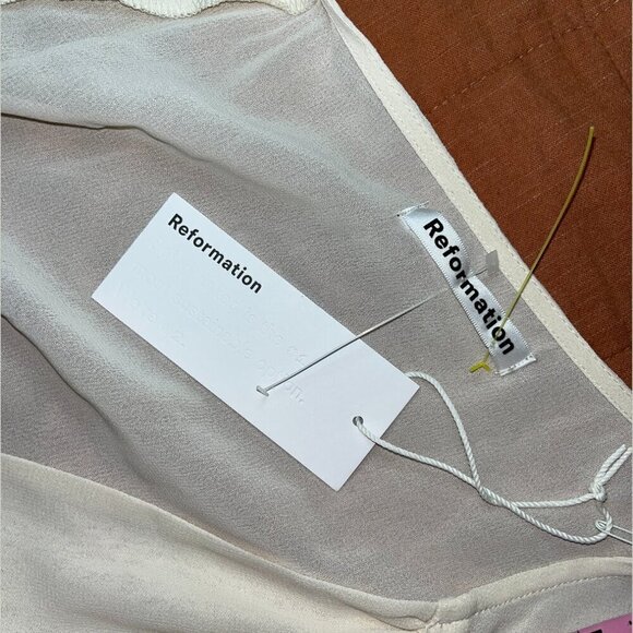 NWT Reformation Fia Cream Maxi Dress Women’s Size 6 - Picture 12 of 15